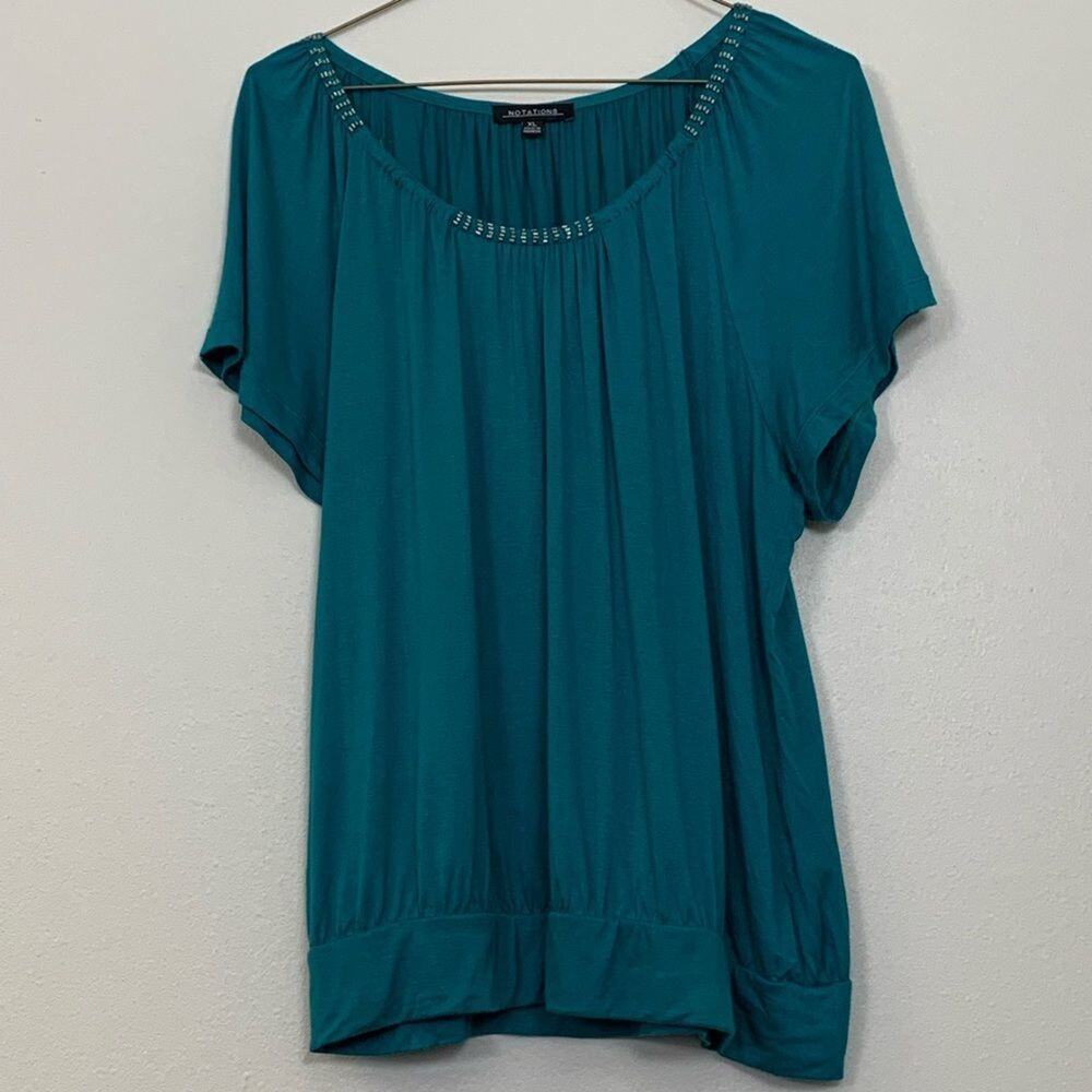 3/$30 Notations short sleeve blouse